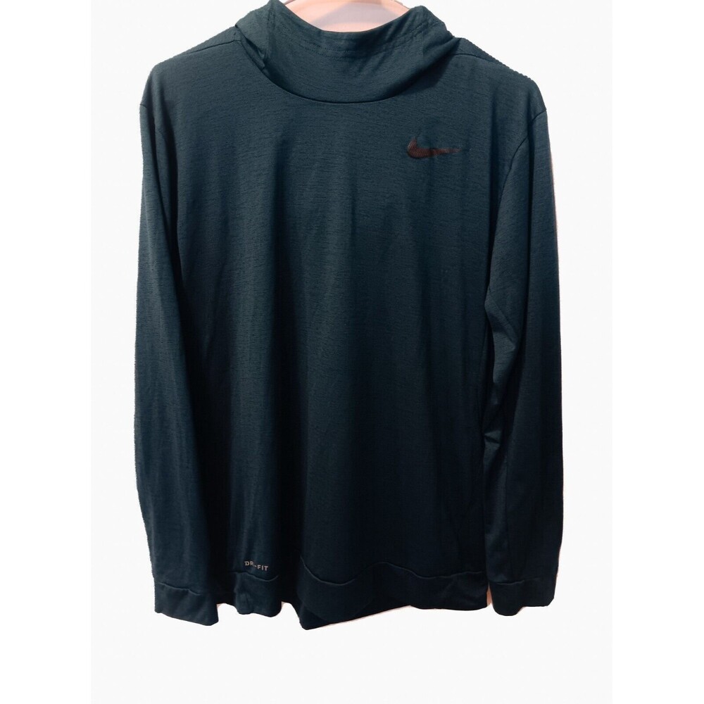 Nike Men's Dri-Fit Forest Green Pullover Hoodie Activewear, Size M
